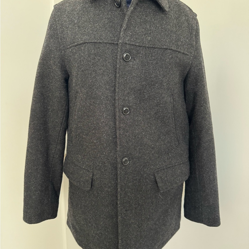 J. Crew Dark Gray Wool University Coat